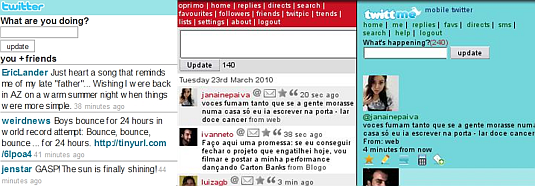 Sites para Twitter Mobile
