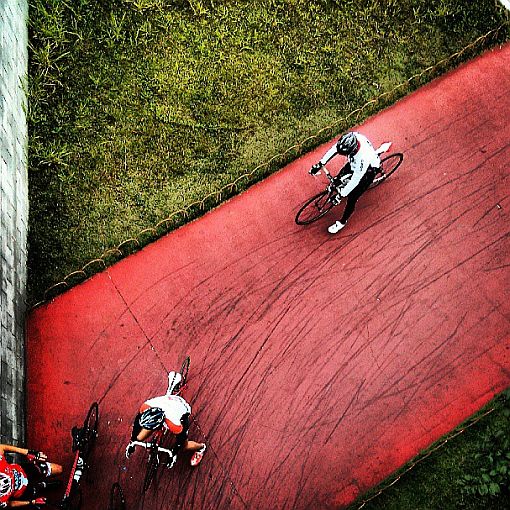 Chegada dos ciclistas na Estação Vila Olímpia